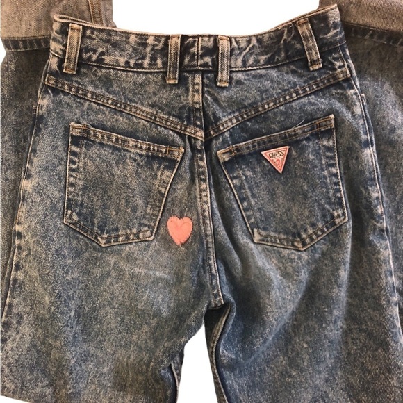 VTG 80’s Georges Marciano GUESS Stonewash Cheeky Jeans Sz. 29X31 High Waisted - Picture 1 of 7